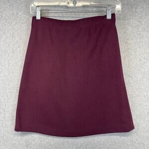 VTG ACW Design Skirt Womens Small Purple Polyester Elastic Waist Pull On Mini